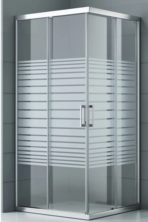 Duşakabin Kare 5 Mm Çizgili Cam 190